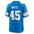 D.Lions #45 Devin White Blue Team Game Jersey REYNOLDS