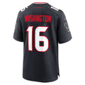 H.Texans #16 Montrell Washington Navy Team Game Jersey REYNOLDS