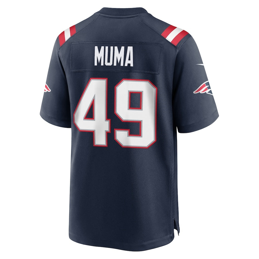 NE.Patriots #49 Chad Muma Navy Team Game Jersey REYNOLDS