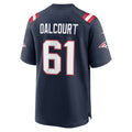 NE.Patriots #61 Darrian Dalcourt Navy Team Game Jersey REYNOLDS