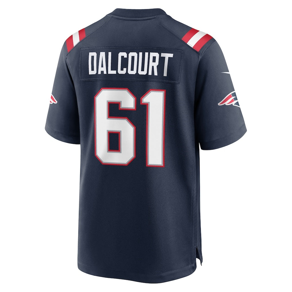 NE.Patriots #61 Darrian Dalcourt Navy Team Game Jersey REYNOLDS