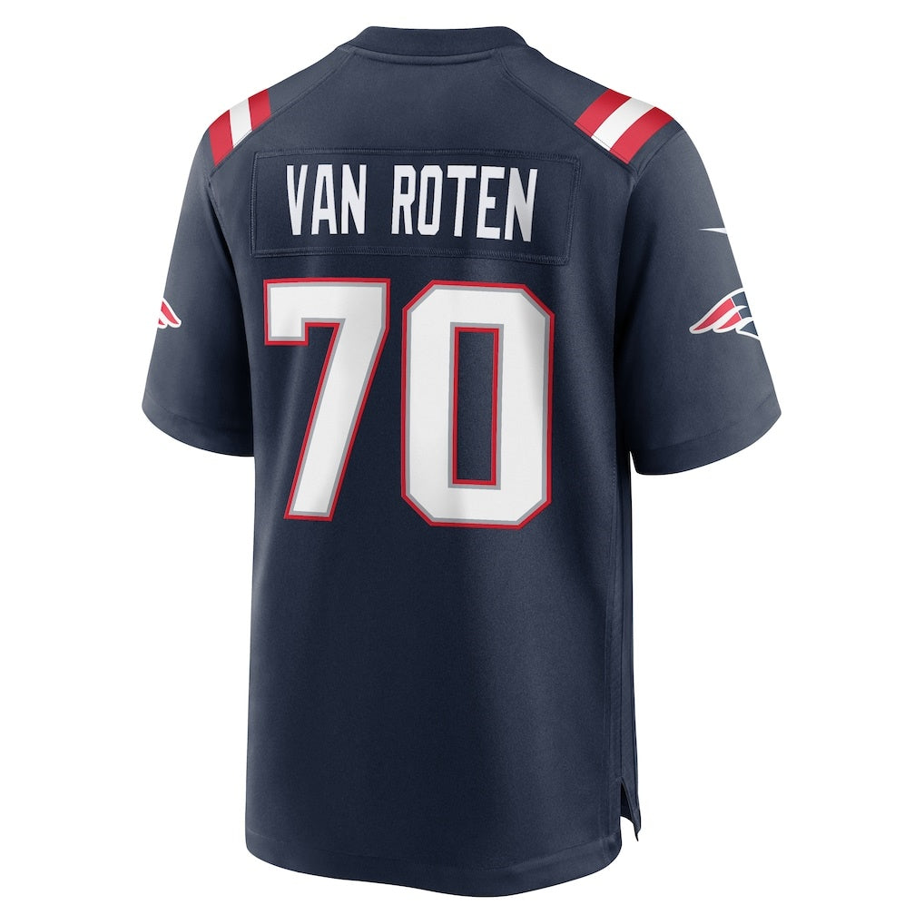 NE.Patriots #70 Greg Van Roten Navy Team Game Jersey REYNOLDS