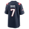 NE.Patriots #7 Carlton Davis Navy Team Game Jersey REYNOLDS