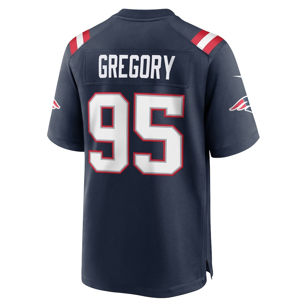 NE.Patriots #95 Eric Gregory Navy Team Game Jersey REYNOLDS