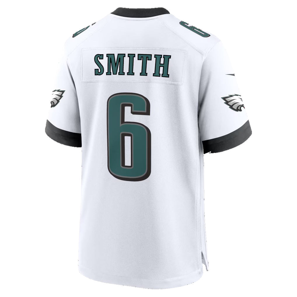 P.Eagles #6 DeVonta Smith White Game Jersey REYNOLDS
