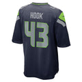 S.Seahawks #43 Maxen Hook College Navy Team Game Jersey REYNOLDS