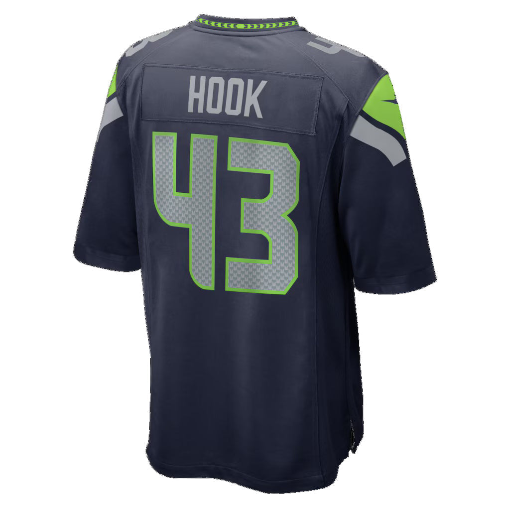 S.Seahawks #43 Maxen Hook College Navy Team Game Jersey REYNOLDS