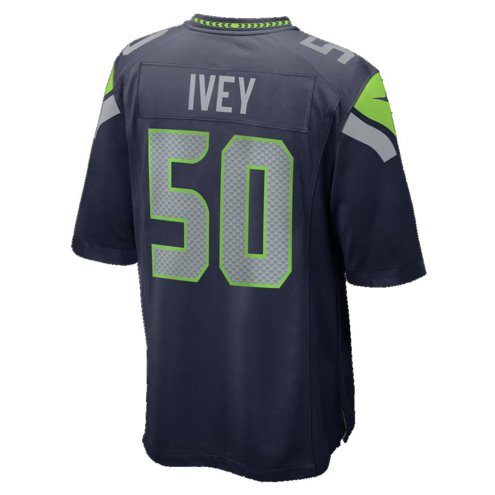 S.Seahawks #50 Jared Ivey College Navy Team Game Jersey REYNOLDS