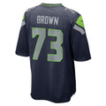 S.Seahawks #73 Logan Brown College Navy Team Game Jersey REYNOLDS