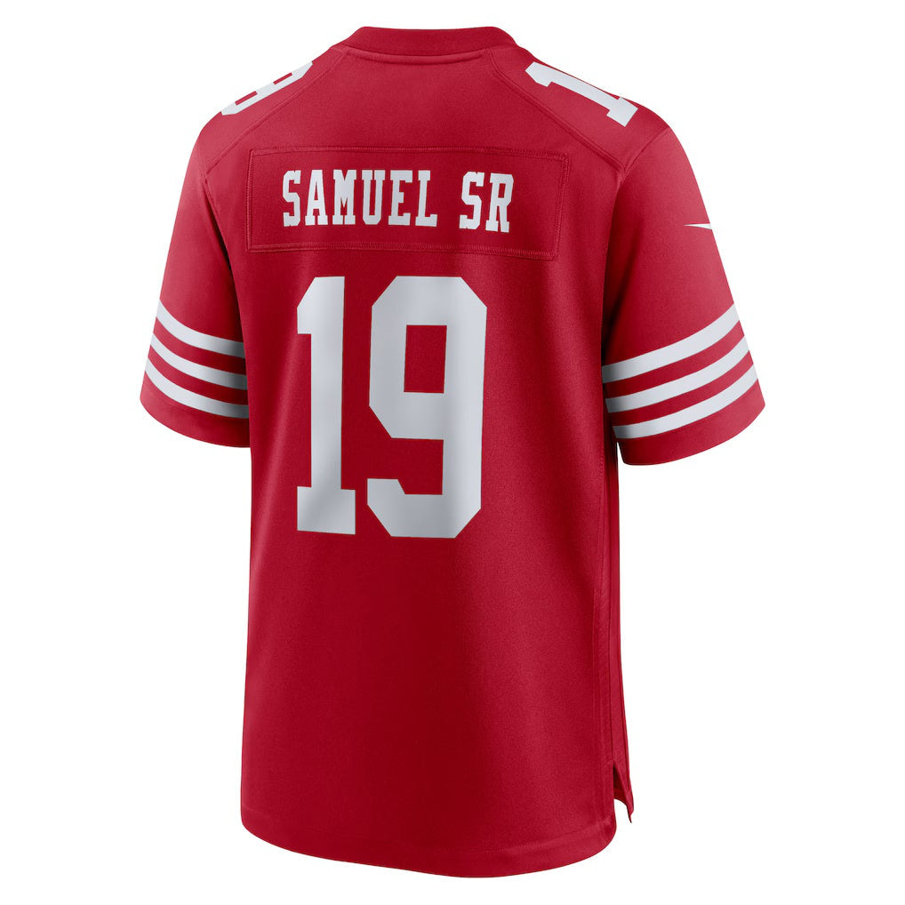 SF.49ers #19 Deebo Samuel Sr Scarlet Team Game Jersey REYNOLDS