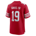 SF.49ers #19 Deebo Samuel Sr Scarlet Team Game Jersey REYNOLDS