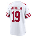SF.49ers #19 Deebo Samuel Sr White Game Jersey REYNOLDS