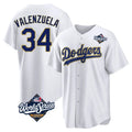 Los Angeles Dodgers #34 Fernando Valenzuela Player Gold White REYNOLDS World Series 2026 Collection Stadium Game Stitched Jerseys