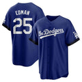 Los Angeles Dodgers #25 Tommy Edman Player Royal REYNOLDS City Connect Home Game Stitched Jerseys