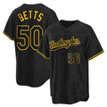 Los Angeles Dodgers #50 Mookie Betts Player Black Gold REYNOLDS Limited Home Stitched Jerseys