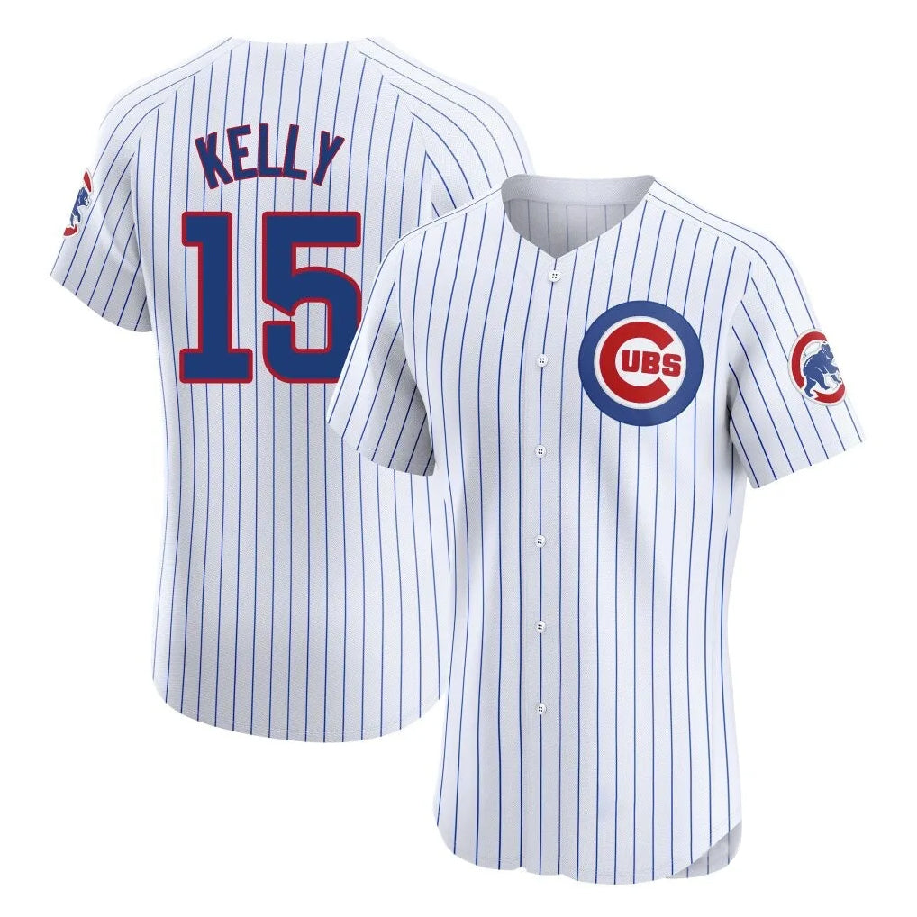 Chicago Cubs #15 Carson Kelly Player White REYNOLDS Limited Elite Home Game Stitched Jerseys