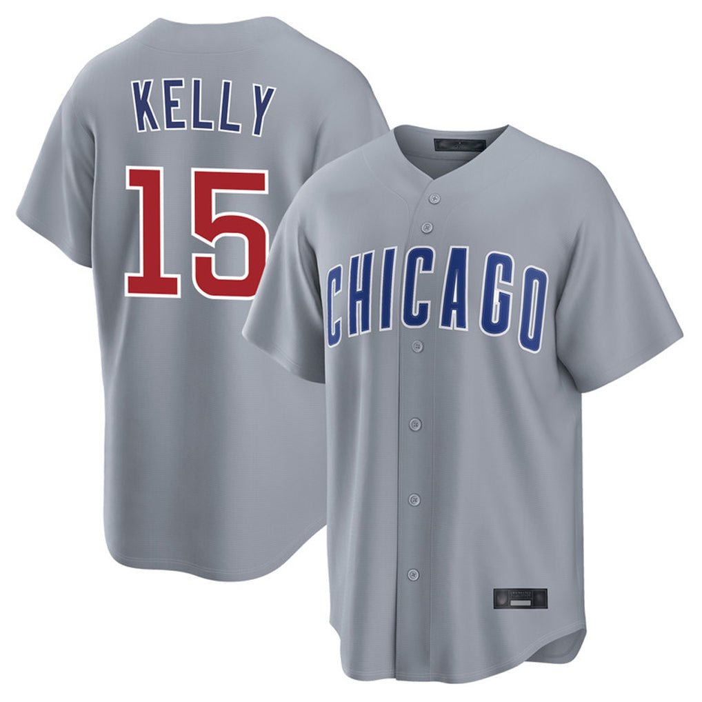 Chicago Cubs #15 Carson Kelly Player Gray REYNOLDS Home Game Stitched Jerseys
