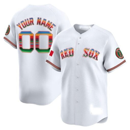 Custom Boston Red Sox Mexico Vapor Premier Limited Jersey ¨C All Stitched-White REYNOLDS