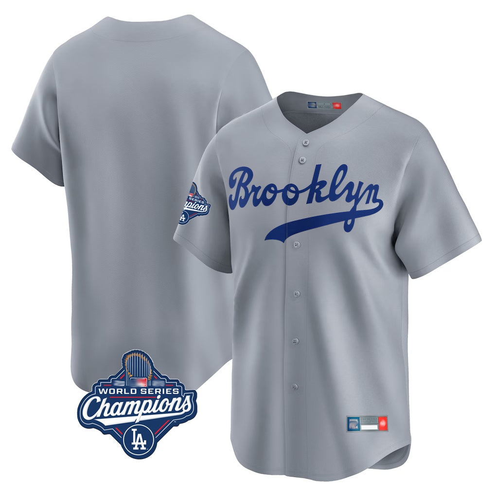 Los Angeles Dodgers Blank Player Gray REYNOLDS Game Limited Home World Series Meet Stitched Jerseys