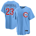 Chicago Cubs #23 Ryne Sandberg Player Light Blue REYNOLDS Home Game Stitched Jerseys