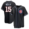 Chicago Cubs #15 Carson Kelly Player Black REYNOLDS Fashion Out Game Stitched Jerseys