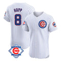 Chicago Cubs #8 Ian Happ Player White REYNOLDS 150th Anniversary Limited Elite Home Game Stitched Jerseys