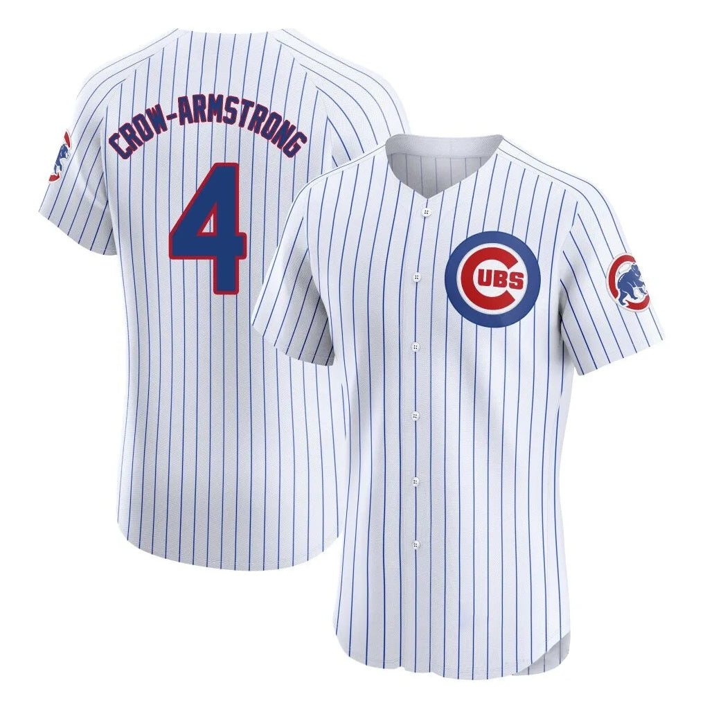 Chicago Cubs #4 Pete Crow-Armstrong Player White REYNOLDS Limited Elite Home Game Stitched Jerseys