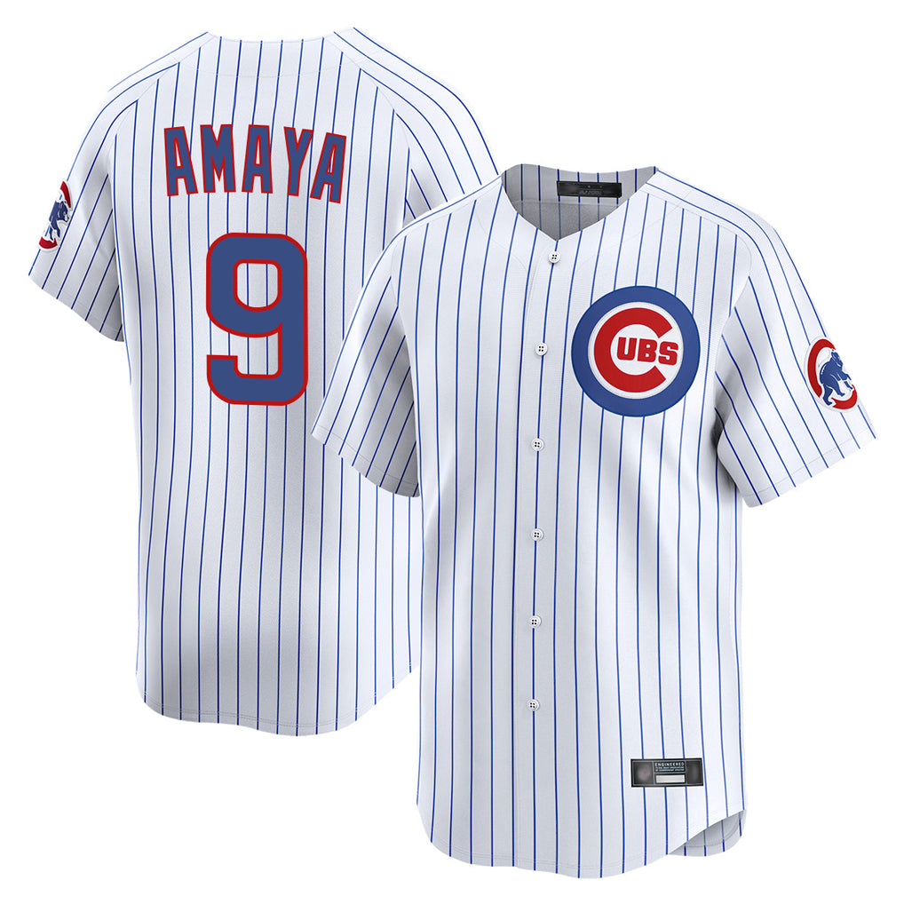 Chicago Cubs #9 Miguel Amaya Player White REYNOLDS Limited Home Game Stitched Jerseys