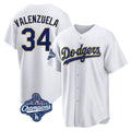 Los Angeles Dodgers #34 Fernando Valenzuela Player Gold White REYNOLDS World Series Meet 2026 Collection Stadium Game Stitched Jerseys