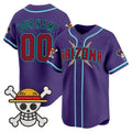 Custom Arizona Diamondbacks x One Piece Purple REYNOLDS Vapor Premier Limited Jersey - Stitched