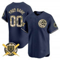 Custom Chicago Cubs Armed Forces Day Vapor Premier Limited Jersey ¨C Navy REYNOLDS