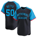 Los Angeles Dodgers #50 Mookie Betts Player Black REYNOLDS National League All-Star Limited Home Stitched Jerseys