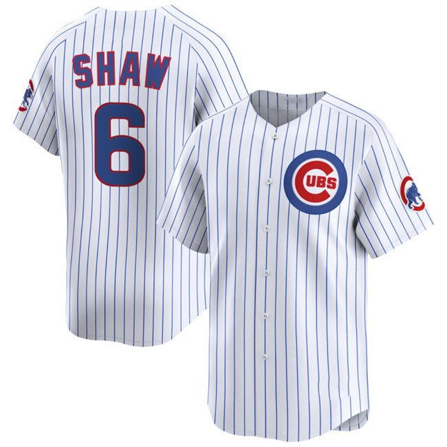 Chicago Cubs #6 Matt Shaw White REYNOLDS Home Limited Stitched Jersey