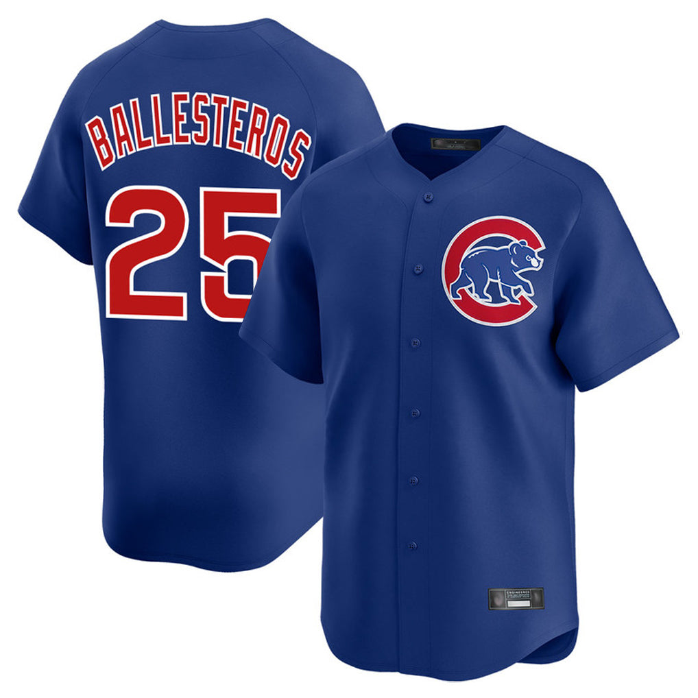 Chicago Cubs #25 Moises Ballesteros Player Royal REYNOLDS Limited Home Stitched Jerseys