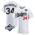 Los Angeles Dodgers #34 Fernando Valenzuela Player Gold White REYNOLDS World Series 2026 Collection Stadium Limited Elite Stitched Jerseys