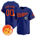 Custom Los Angeles Dodgers x Dragon Ball Royal REYNOLDS Vapor Premier Limited Jersey - Stitched