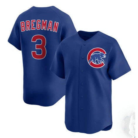 Chicago Cubs #3 Alex Bregman Royal REYNOLDS Limited Stitched Jersey
