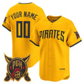 Custom Pittsburgh Pirates Gold REYNOLDS 2026 City Connect Stadium Stitched Jersey