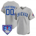 Custom Chicago Cubs 2024 Spring Training Patch Vapor Premier Limited Jersey V2 ¨C Gray REYNOLDS
