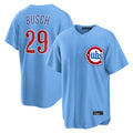 Chicago Cubs #29 Michael Busch Player Light Blue REYNOLDS Home Game Stitched Jerseys