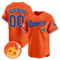 Custom Texas Rangers x Dragon Ball Orange REYNOLDS Vapor Premier Limited Jersey - All Stitched