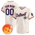 Custom Detroit Tigers x Dragon Ball Cream REYNOLDS Vapor Premier Limited Jersey - All Stitched
