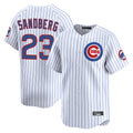 Chicago Cubs #23 Ryne Sandberg Player White REYNOLDS Limited Home Game Stitched Jerseys