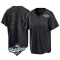Los Angeles Dodgers #25 Tommy Edman Player Black REYNOLDS World Series Pitch Fashion T-shirt Stitched Jerseys