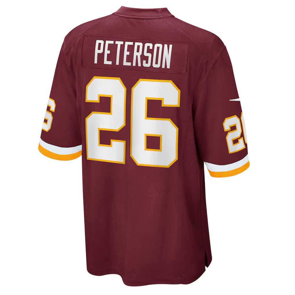 W.Football Team #26 Adrian Peterson Burgundy REYNOLDS Game Jersey