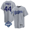 Los Angeles Dodgers #44 Andy Pages Player Gray REYNOLDS World Series Meet Game Stitched Jerseys