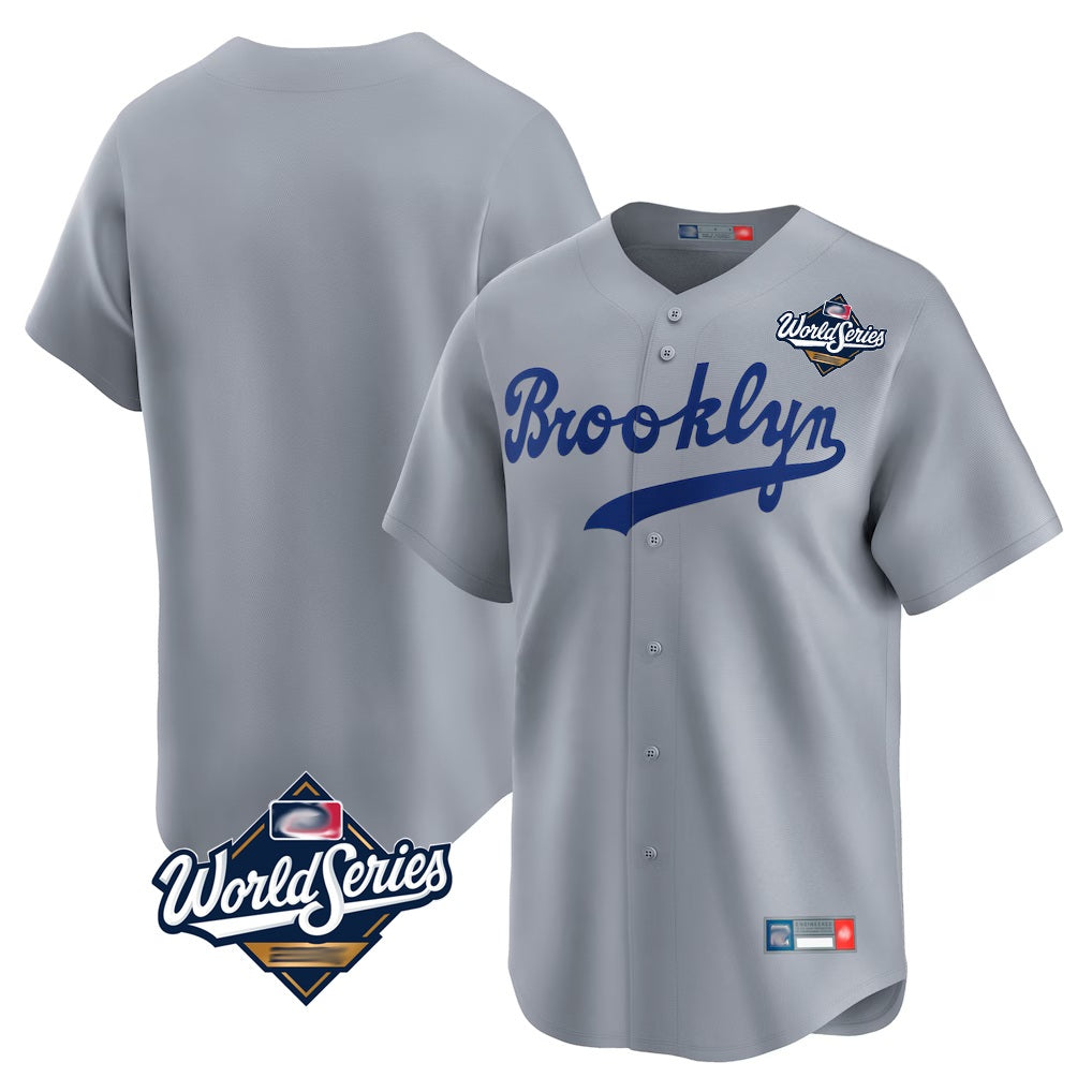 Los Angeles Dodgers Blank Player Gray REYNOLDS Game Limited Home World Series Stitched Jerseys