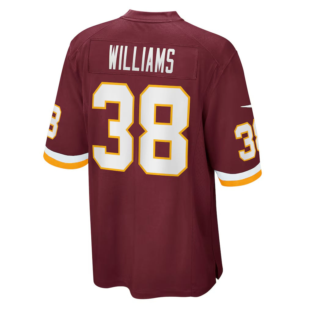 W.Football Team #38 Jonathan Williams Burgundy REYNOLDS Game Jersey