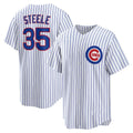 Chicago Cubs #35 Justin Steele White REYNOLDS Home Replica Jersey