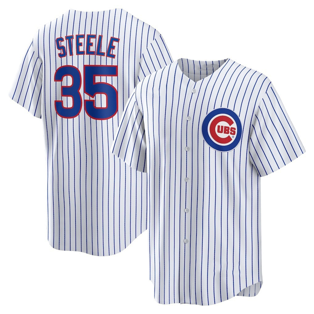 Chicago Cubs #35 Justin Steele White REYNOLDS Home Replica Jersey